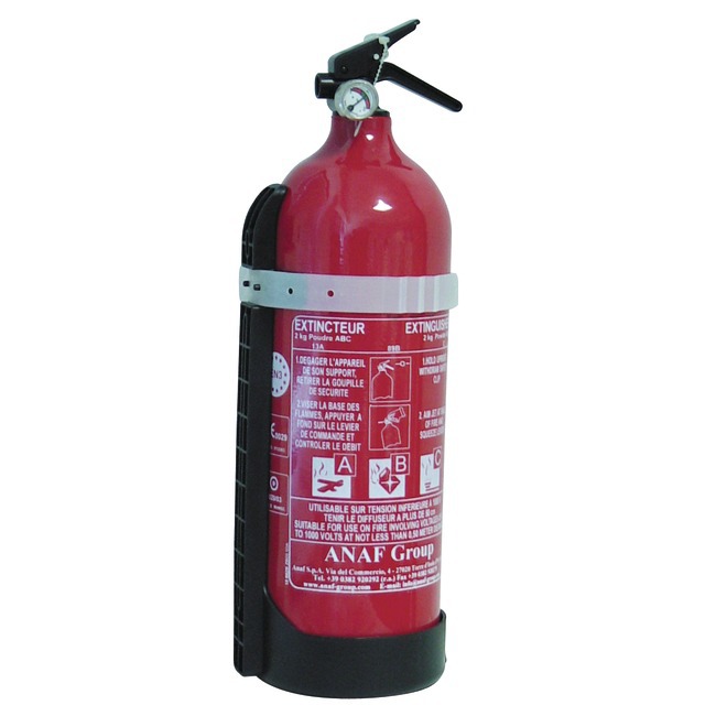 Extincteur A Poudre ABC 2KG avec Support Transport référence fournisseur 1962002